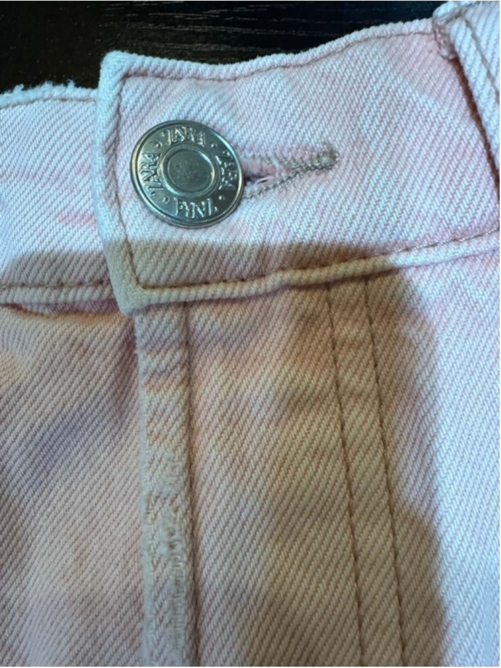 Zara Pink High-Rise Denim Shorts 4 - Picture 7 of 9
